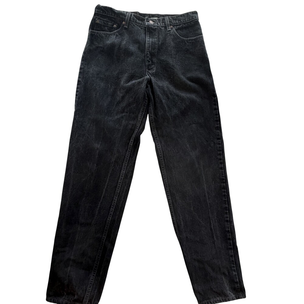 Vtg Levis 550 Jeans Mens FITS 34x33 Black Charcoal Relaxed Tapered USA 90s